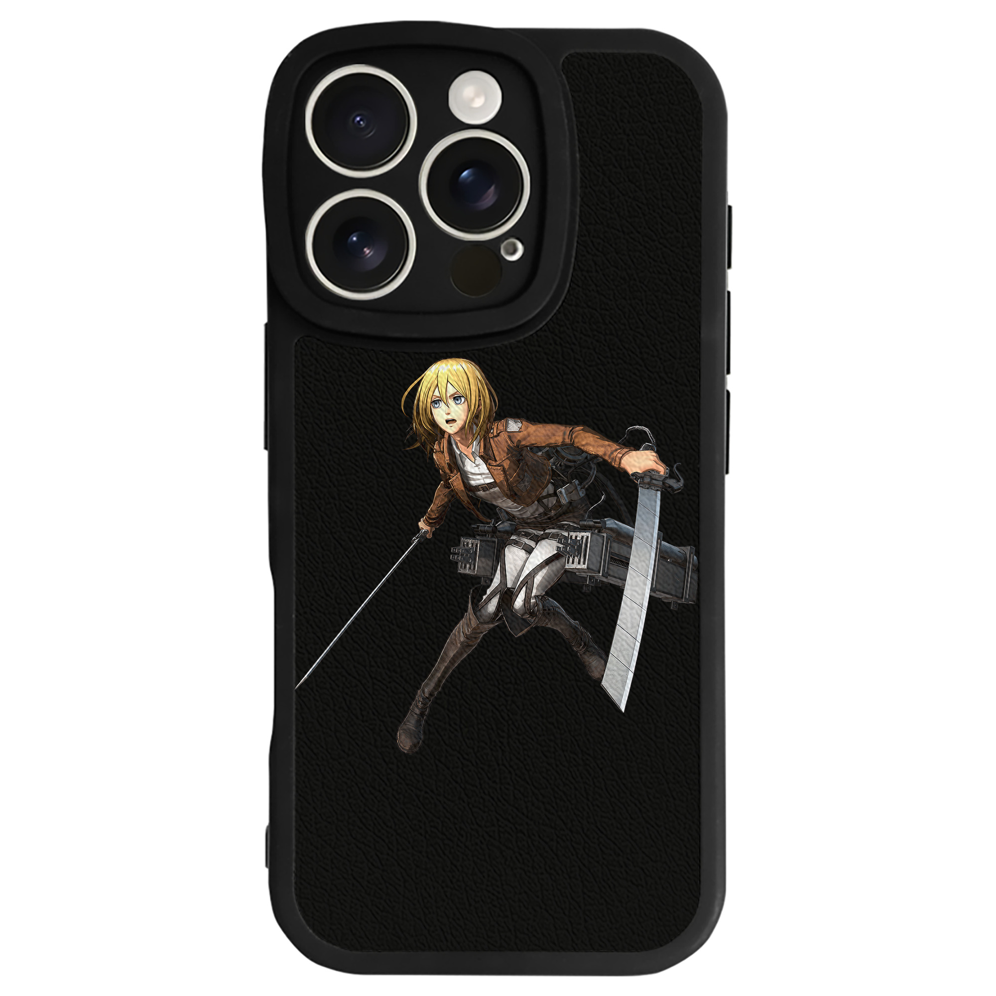 （画像用） 進撃の巨人 クリスタ·レンズ Attack on Titan Christa Lenz 【iPhone 16シリーズ対応】シリコンスマホケース（レザー調） 材質：シリコン